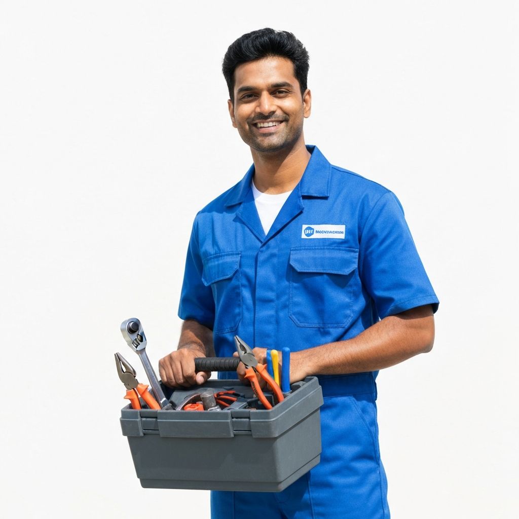 Professional HomeFix plumber with tools